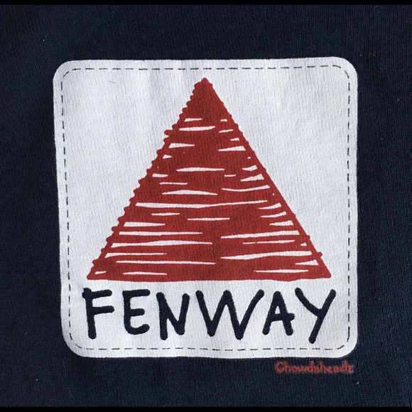 Fenway sign shirt size 12 months one piece snap top 100% Cotton blue red Boston - Picture 2 of 9
